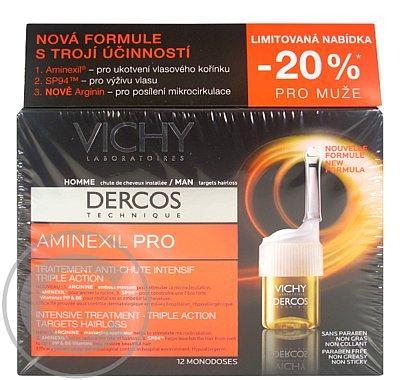 VICHY Dercos Aminexil PRO 12 ampulí pro muže proti vypadávaní vlasů