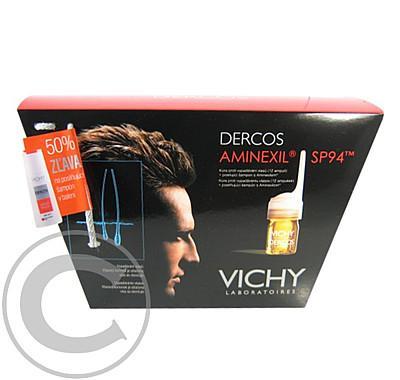 VICHY DERCOS AMINEXIL SP94 HOMME kúra proti vypadávání vlasů pro muže 12x 6ml   VICHY DERCOS energisant šampón 200ml