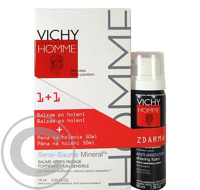 Vichy Homme balzám po holení Sensi-Baume 75 ml   Pěna na holení 50 ml ZDARMA, Vichy, Homme, balzám, po, holení, Sensi-Baume, 75, ml, , Pěna, holení, 50, ml, ZDARMA