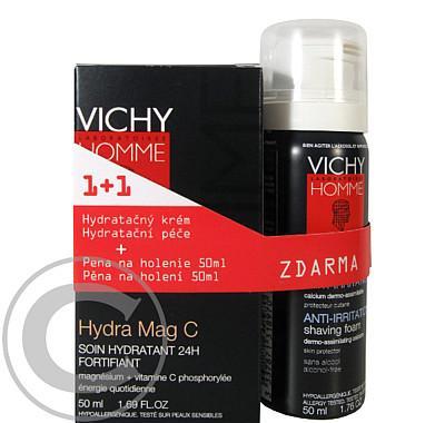 Vichy Homme Hydratační krém  Hydra mag 50 ml   Pěna na holení 50 ml ZDARMA