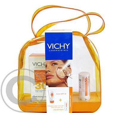 VICHY Taštička Capital Soleil krém SPF 30  50 ml   Tyčinka na citlivé partie SPF 50  9g ZDARMA, VICHY, Taštička, Capital, Soleil, krém, SPF, 30, 50, ml, , Tyčinka, citlivé, partie, SPF, 50, 9g, ZDARMA