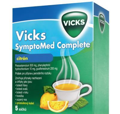 Vicks SymptoMed Complete citrón 5 sáčků, Vicks, SymptoMed, Complete, citrón, 5, sáčků