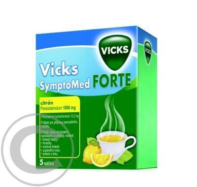 VICKS SYMPTOMED FORTE CITRÓN  5 Prášek pro roztok, VICKS, SYMPTOMED, FORTE, CITRÓN, 5, Prášek, roztok