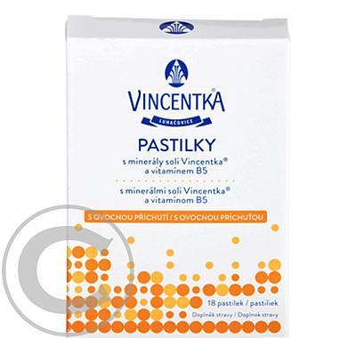 Vincentka pastilky ovocné 18 x 1200 mg, Vincentka, pastilky, ovocné, 18, x, 1200, mg