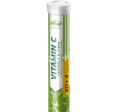 VITAR Vitamin C   acerola   zinek eff. 24 tablet, VITAR, Vitamin, C, , acerola, , zinek, eff., 24, tablet