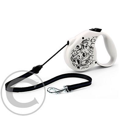 Vodítko FLEXI Black&White M 5m/20Kg Lanko Ornament, Vodítko, FLEXI, Black&White, M, 5m/20Kg, Lanko, Ornament