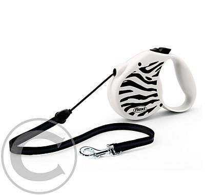 Vodítko FLEXI Black&White M 5m/20Kg Lanko Zebra, Vodítko, FLEXI, Black&White, M, 5m/20Kg, Lanko, Zebra