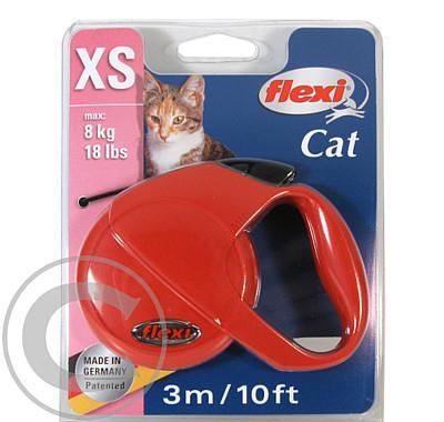 Vodítko FLEXI CAT Classic 3m/8kg Lanko Červená 1ks, Vodítko, FLEXI, CAT, Classic, 3m/8kg, Lanko, Červená, 1ks