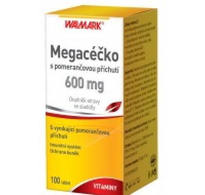 WALMARK Megacéčko vitamín C 600 mg pomerančová příchuť 100 tablet, WALMARK, Megacéčko, vitamín, C, 600, mg, pomerančová, příchuť, 100, tablet