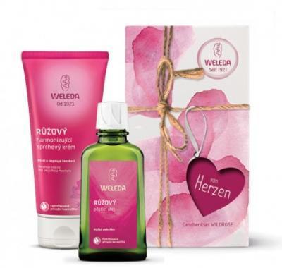 WELEDA vánoční balíček pěstící růže tělový olej 100 ml   sprchový krém 200 ml