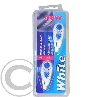 White náhradní hlavy pro bateriový zubní kartáček(2), White, náhradní, hlavy, bateriový, zubní, kartáček, 2,