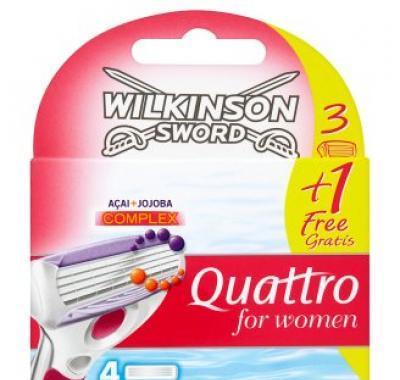 WILKINSON Quattro for women náhradní hlavice 4 kusy, WILKINSON, Quattro, for, women, náhradní, hlavice, 4, kusy