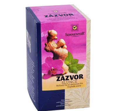 Zázvor - slunce bio čaj bylinný porc. dárkový 20g (20sáčků), Zázvor, slunce, bio, čaj, bylinný, porc., dárkový, 20g, 20sáčků,