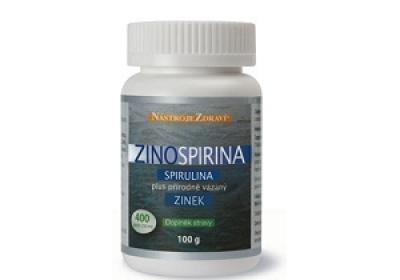 ZINOSPIRINA , Spirulina plus přírodně vázaný zinek  100 g - 400 tbl., ZINOSPIRINA, Spirulina, plus, přírodně, vázaný, zinek, 100, g, 400, tbl.