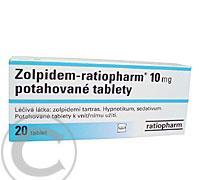 ZOLPIDEM-RATIOPHARM 10 MG  20X10MG Potahované tablety