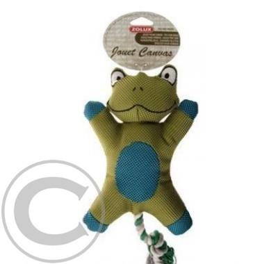 ZOLUX hračka pes Žába s bavlněným uzlem 23 cm