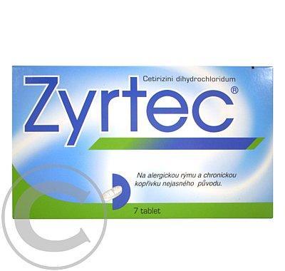 ZYRTEC  7X10MG Potahované tablety, ZYRTEC, 7X10MG, Potahované, tablety